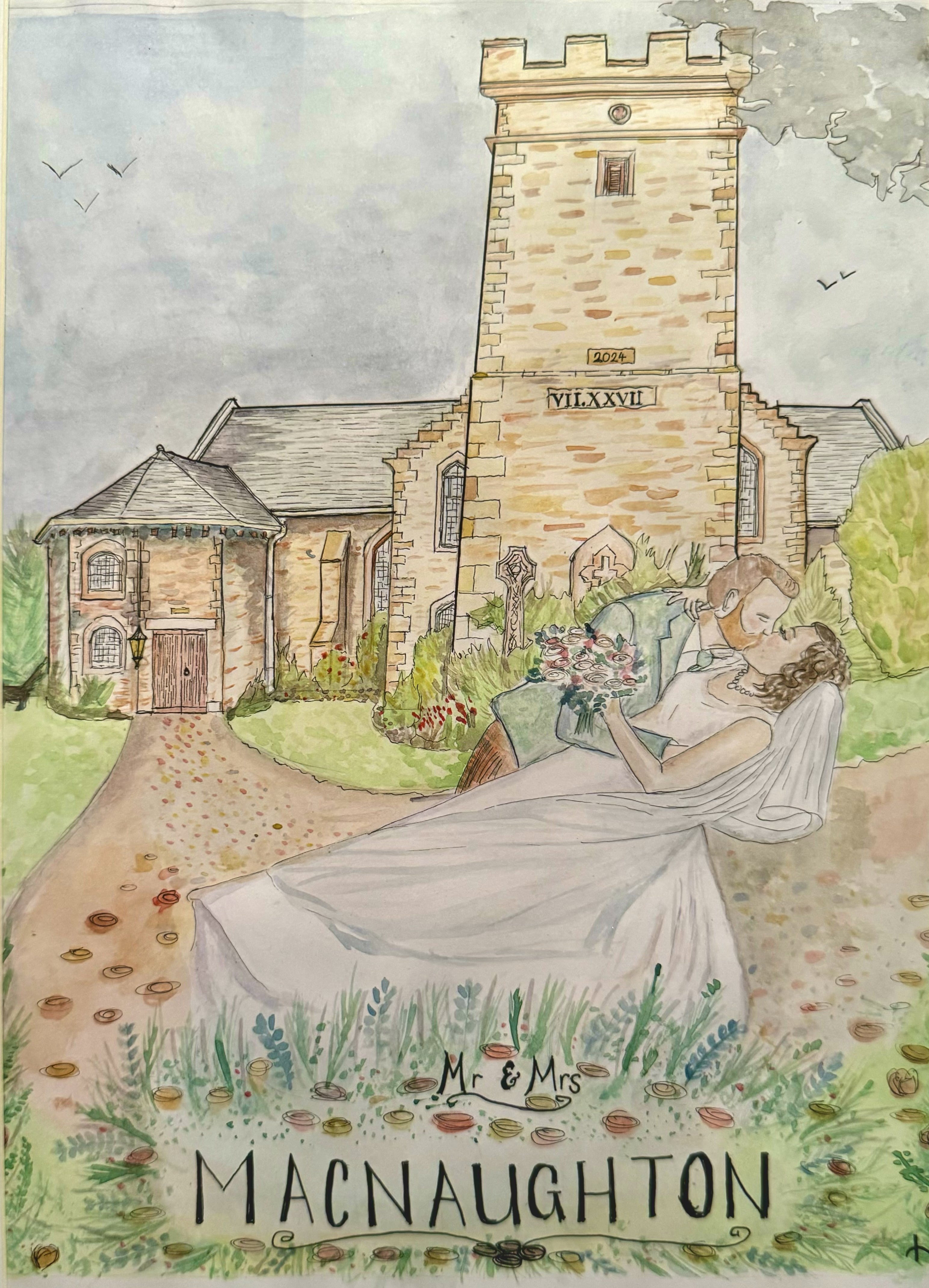 Wedding Watercolour Artwork
